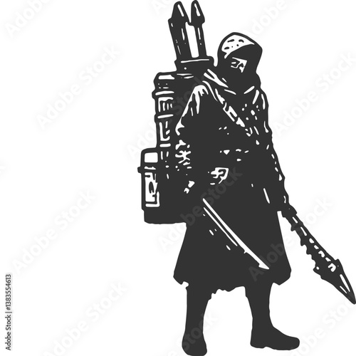 Wrong Choice Vintage Illustration Vector