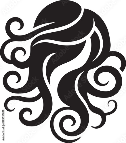floral hairstyle vector, floral hairstyle logo vector, floral hairstyle vector illustration, floral hairstyle silhouette vector