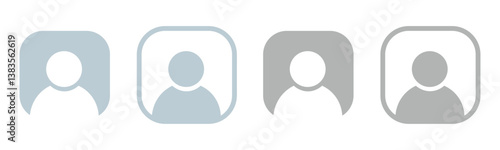 Default avatar icon, user profile placeholder, flat vector silhouette, UI UX design element, simple person icon, isolated generic avatar, web and app default user profile image