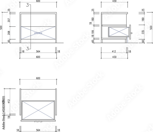 silhouette design vector illustration sketch drawing furniture wooden cupboard interior decoration room