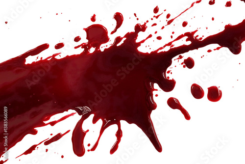 blood splatter isolated on transparent background