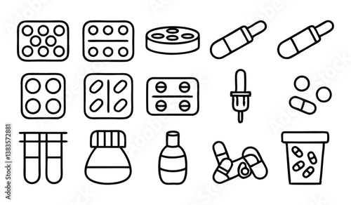 pharmaceutical dosage forms editable stroke outlin