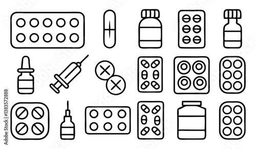 pharmaceutical dosage forms editable stroke outlin
