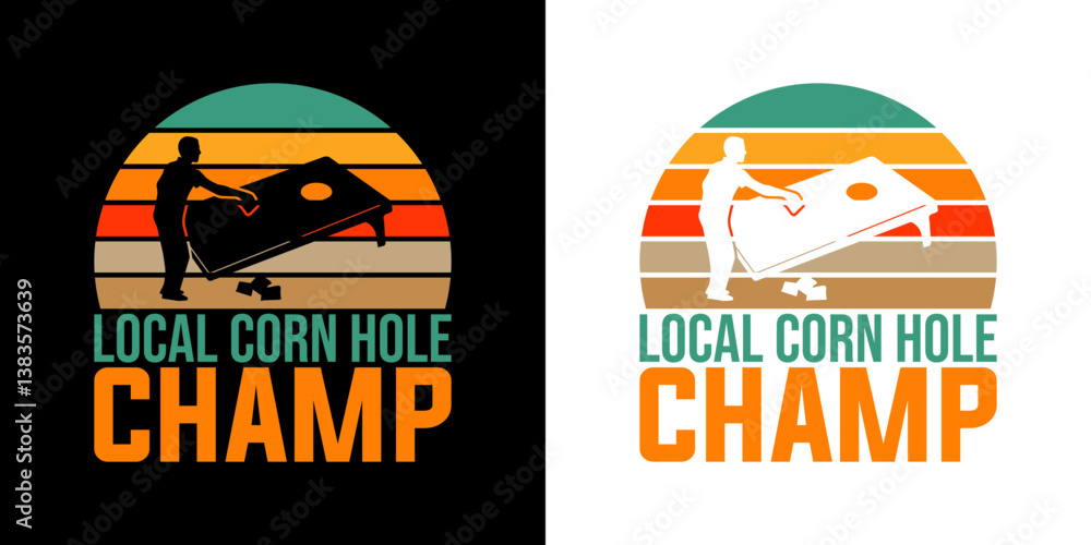 Local cornhole champ - digital high quality print ready cut file Local cornhole champ - digital high quality print ready cut file