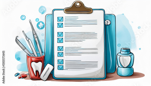 003-027-238-Poster featuring a checklist for dental visits isolate with white background 71811 (1)