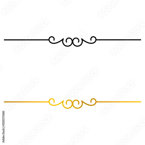 Ornamental black and gold page dividers