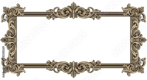 Set of Vintage Floral Frame Templates – Elegant Calligraphic Ornaments on White