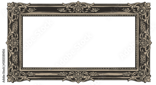 Set of Vintage Floral Frame Templates – Elegant Calligraphic Ornaments on White