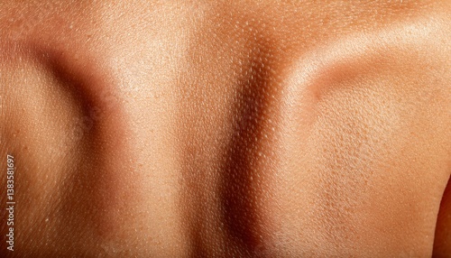 Wallpaper Mural extreme macro close-up photo of smooth natural human skin texture showing fine pores and soft epidermis details with warm lighting for dermatology skincare and realistic surface reference
 Torontodigital.ca