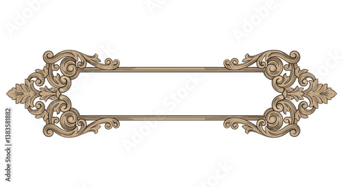 Set of Vintage Floral Frame Templates – Elegant Calligraphic Ornaments on White