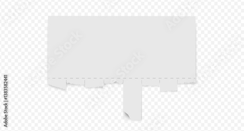 Empty blank sheet paper advertising. Tear-off ads.  Street signs with shadow. Tear off stripes. Street advertisement