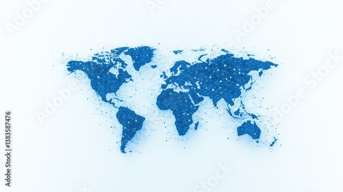 Wallpaper Mural Global Network: A World Connected by Digital Lines Torontodigital.ca