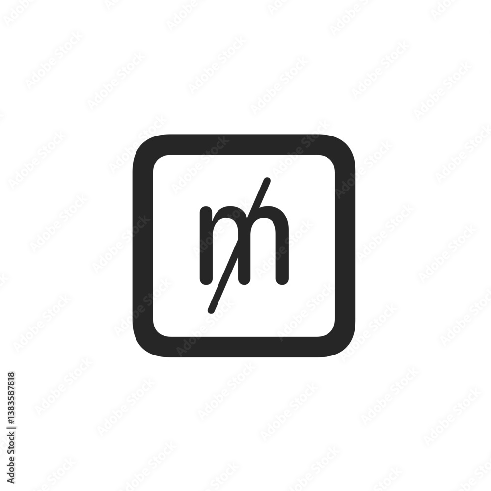 Mill Currency Square Icon Mill Currency Square Icon