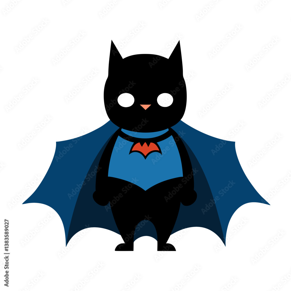 A bat dressed as a superhero with a tiny cape A bat dressed as a superhero with a tiny cape