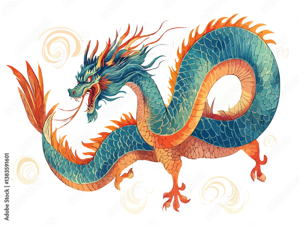 Fototapeta premium Dragon vector art