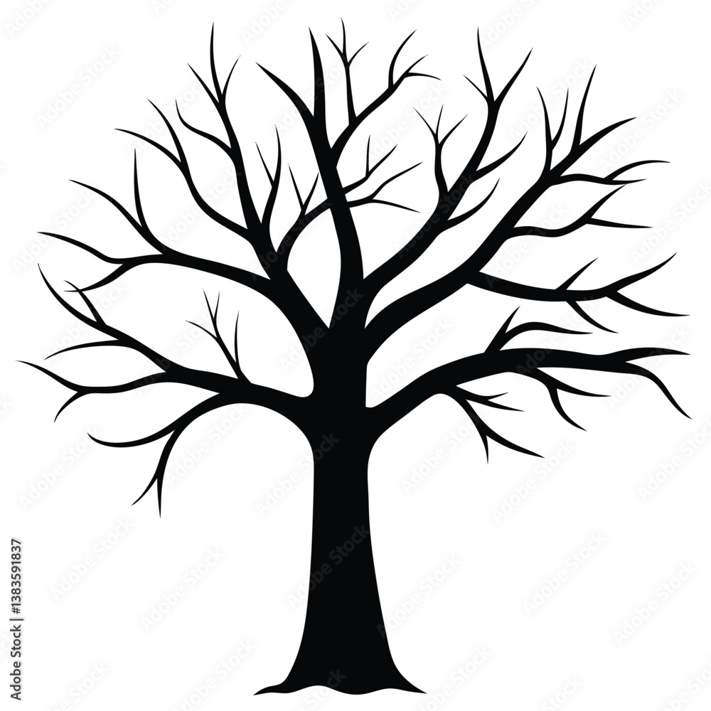 Obraz premium vector tree silhouette