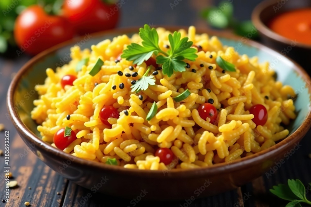 Golden fried rice, crispy vegetables, sesame seeds , tasty, pan-fried Golden fried rice, crispy vegetables, sesame seeds , tasty, pan-fried