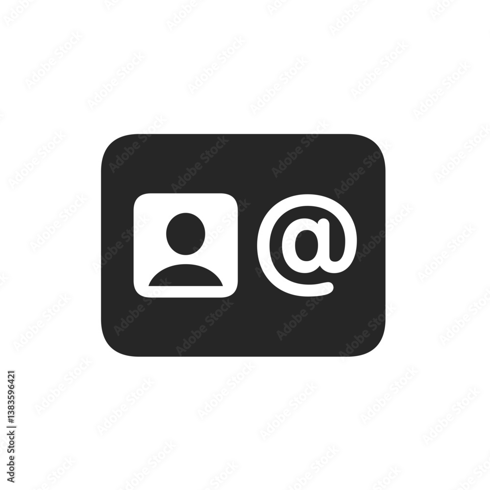 Email User Rectangle Fill Icon Email User Rectangle Fill Icon