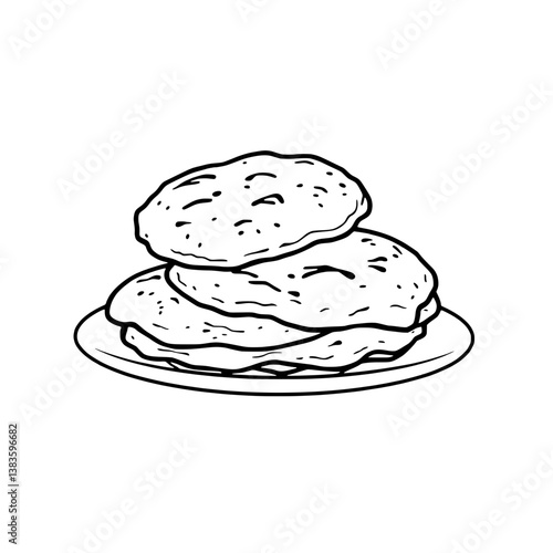 Stack of Fluffy Pancakes on a Plate Ready to Eat