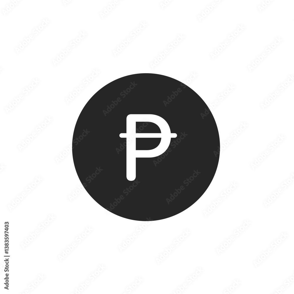 Peseta Circle Fill Icon Peseta Circle Fill Icon