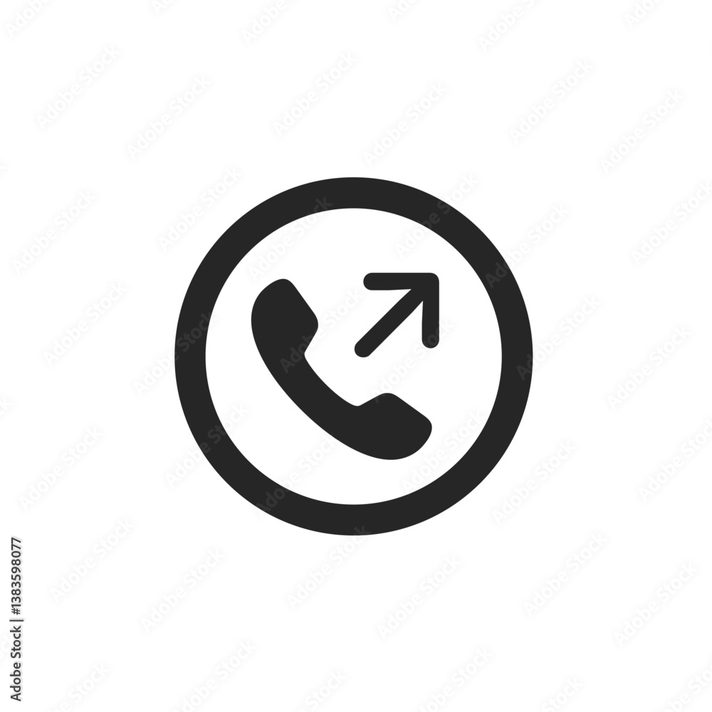 Outgoing Call Circle Icon Outgoing Call Circle Icon