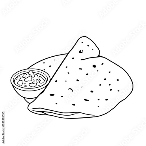 Delicious Flatbread with Spicy Dip A Culinary Delight