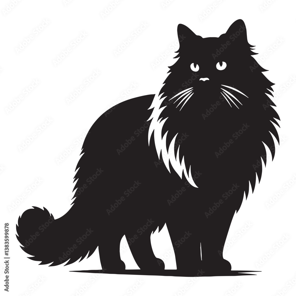 Cuddly Ragdoll silhouette, symbolizing its love for snuggles – Ragdoll illustration – Ragdoll vector – cat silhouette
Cuddly Ragdoll silhouette, symbolizing its love for snuggles – Ragdoll illustration – Ragdoll vector – cat silhouette
