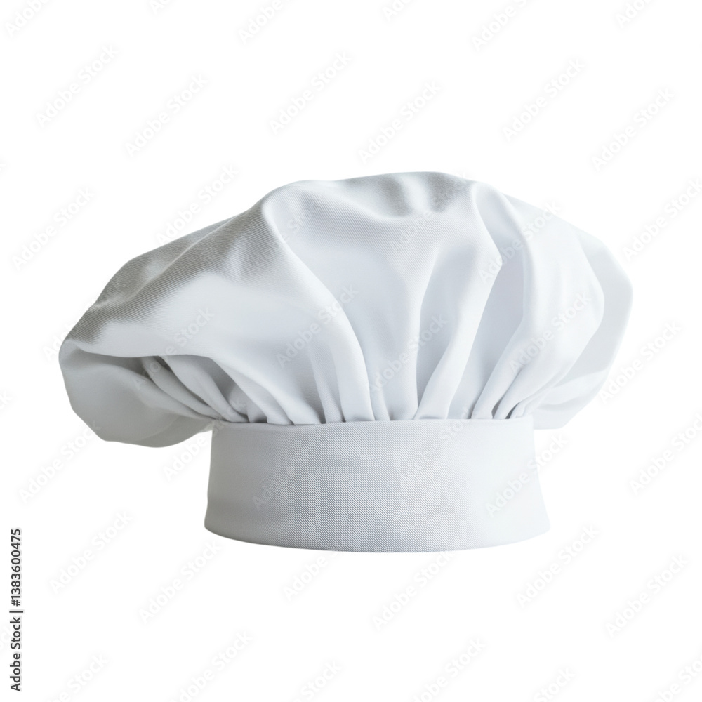 Classic White Chef Hat Isolated on White Background for Cooking Classic White Chef Hat Isolated on White Background for Cooking