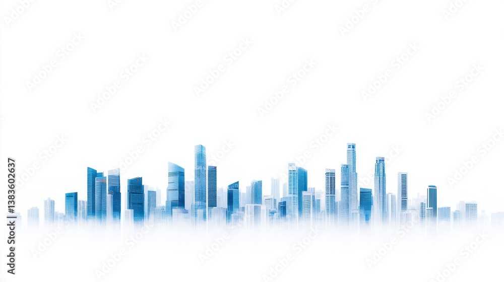 Modern Metropolis Skyline: A Panoramic View of a Futuristic City Modern Metropolis Skyline: A Panoramic View of a Futuristic City