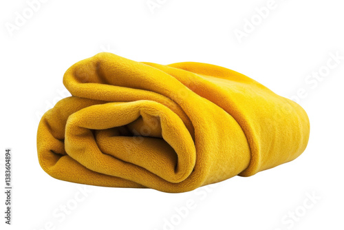 Cozy warmth wrapped in a soft yellow blanket ready for a relaxing evening at home