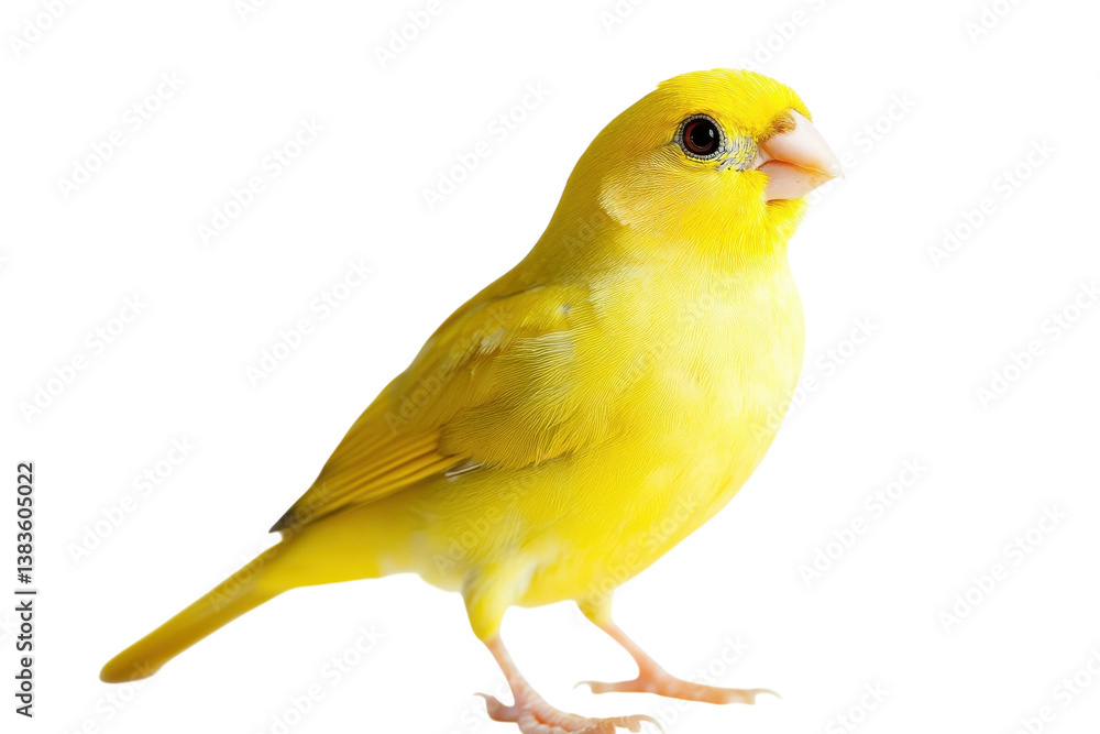 A vibrant yellow canary perched gracefully, showcasing its lively spirit in soft light A vibrant yellow canary perched gracefully, showcasing its lively spirit in soft light