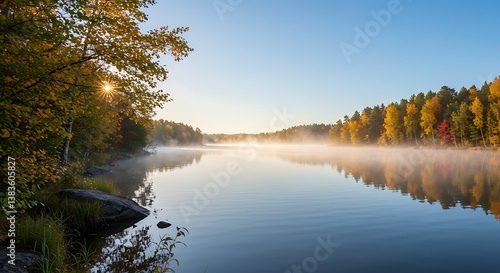 Golden Hour Stillness AI Generated