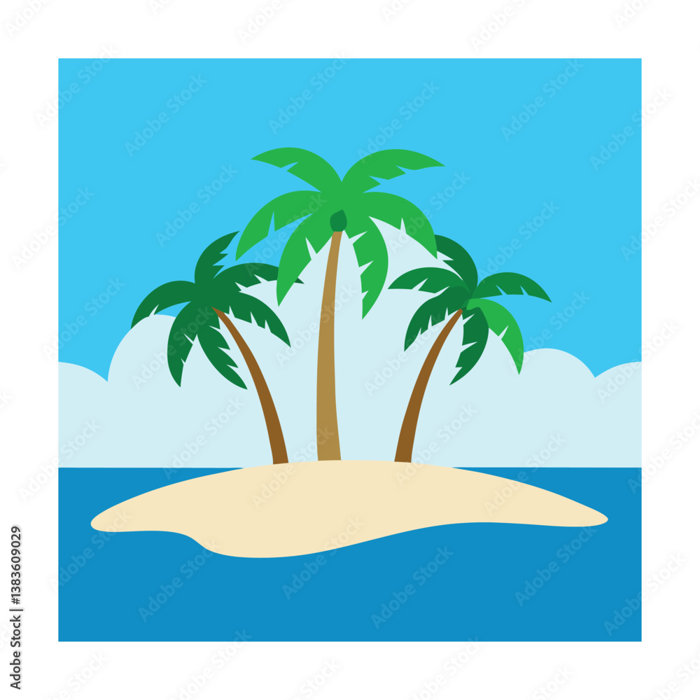 Obraz premium palm tree on a tropical beach