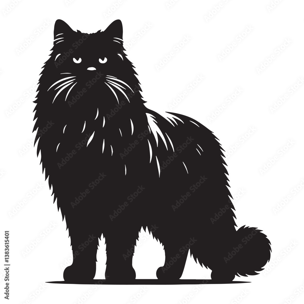 Lively Siberian silhouette, a dynamic portrayal of its playful and active nature – Siberian illustration – Siberian vector – cat silhouette
Lively Siberian silhouette, a dynamic portrayal of its playful and active nature – Siberian illustration – Siberian vector – cat silhouette