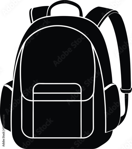 school bag isolated on white