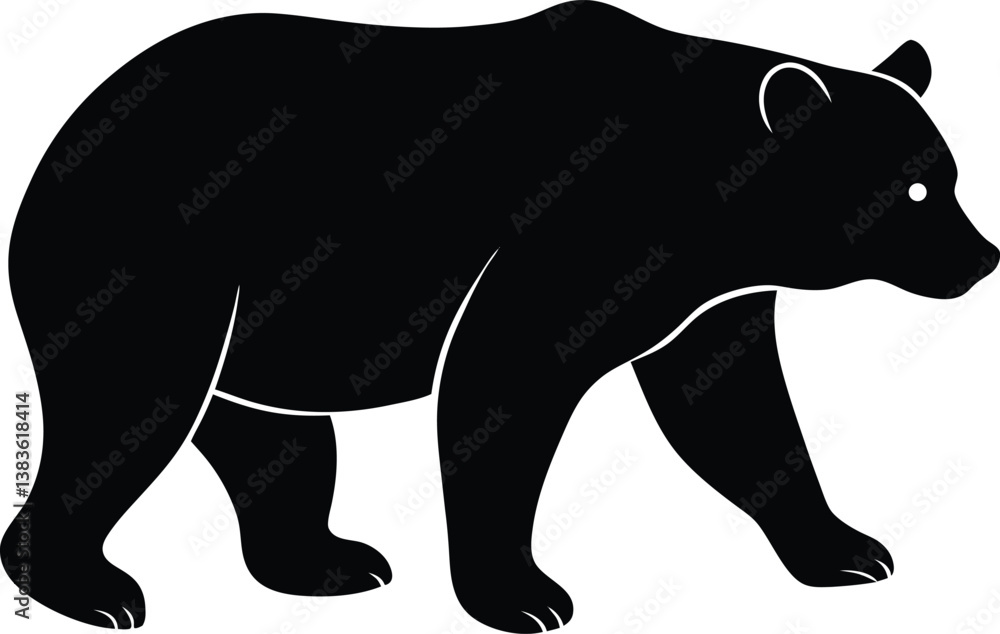 silhouette of a bear silhouette of a bear