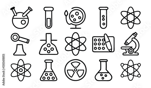 science  chemistry and laboratory blue editable st