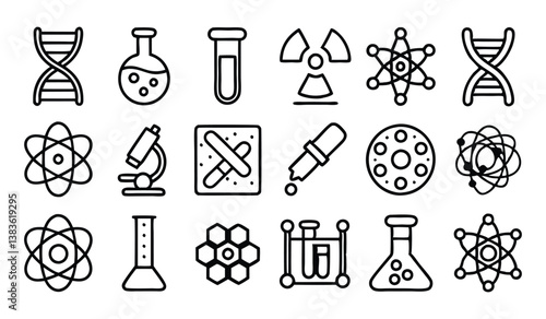 science  chemistry and laboratory blue editable st