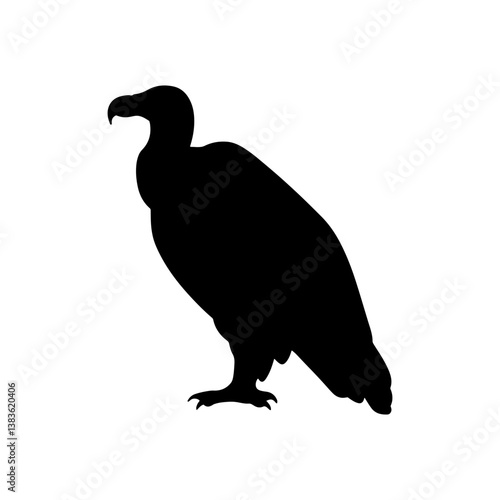 Vulture silhouette vector flat illustration design.