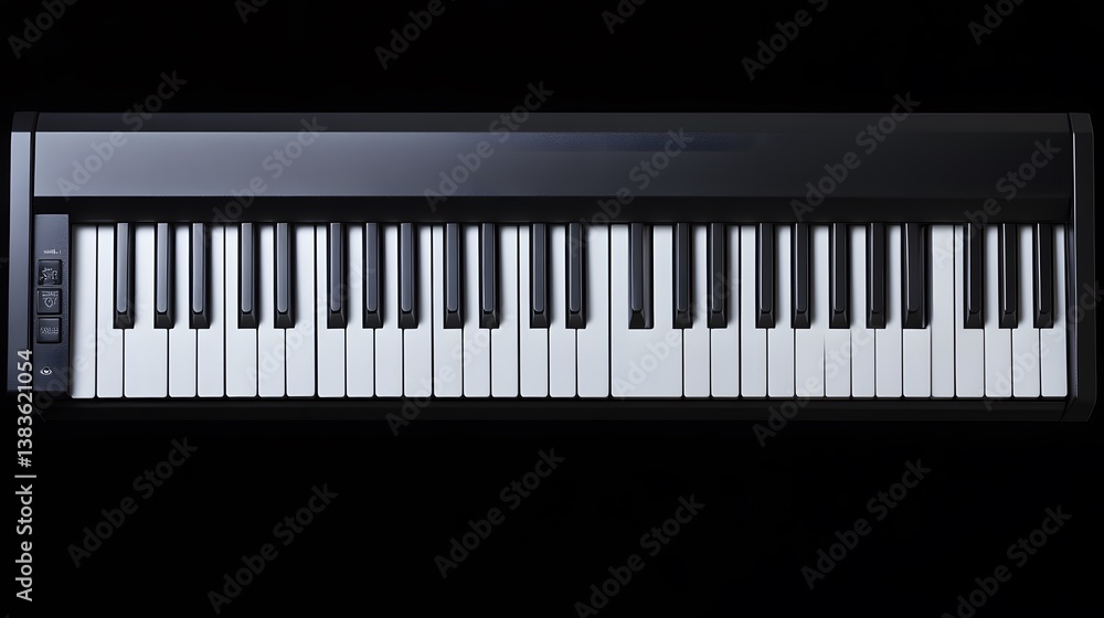 Professional Close-up of Piano Keys on a Keyboard for Music Lovers and Musicians Professional Close-up of Piano Keys on a Keyboard for Music Lovers and Musicians