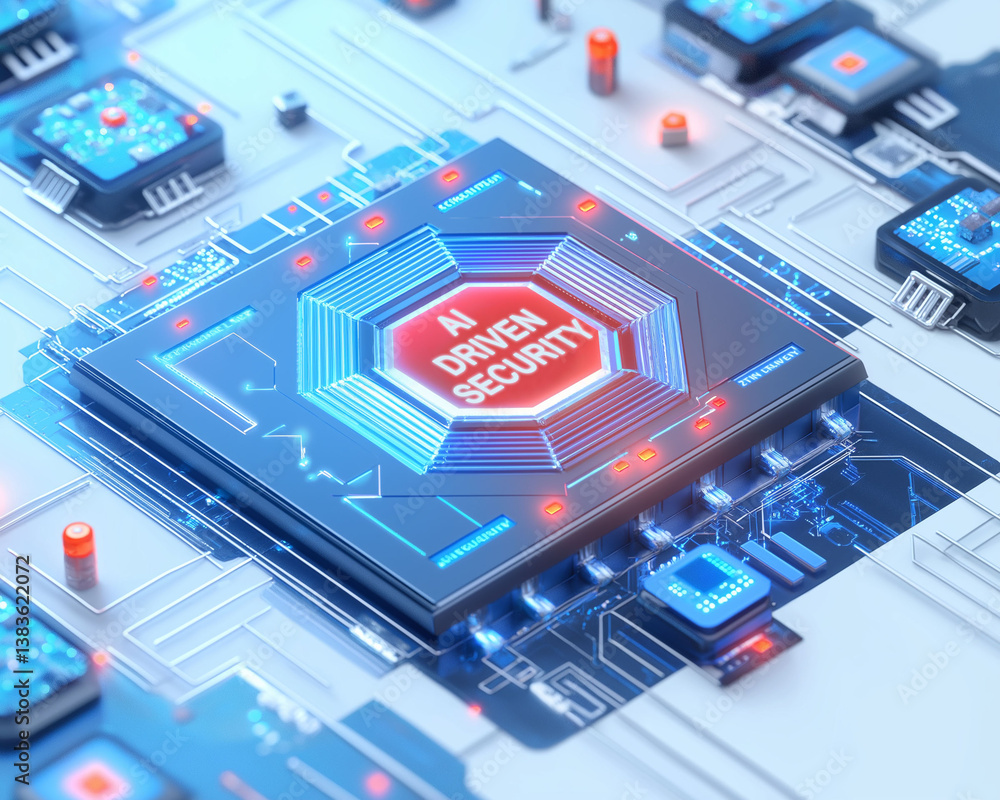 AI driven security surveillance detection. Cyber protection innovation. Threat data. AI-driven security system with digital lock technology. AI driven security surveillance detection. Cyber protection innovation. Threat data. AI-driven security system with digital lock technology.