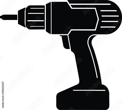 electric drill isolated on white
