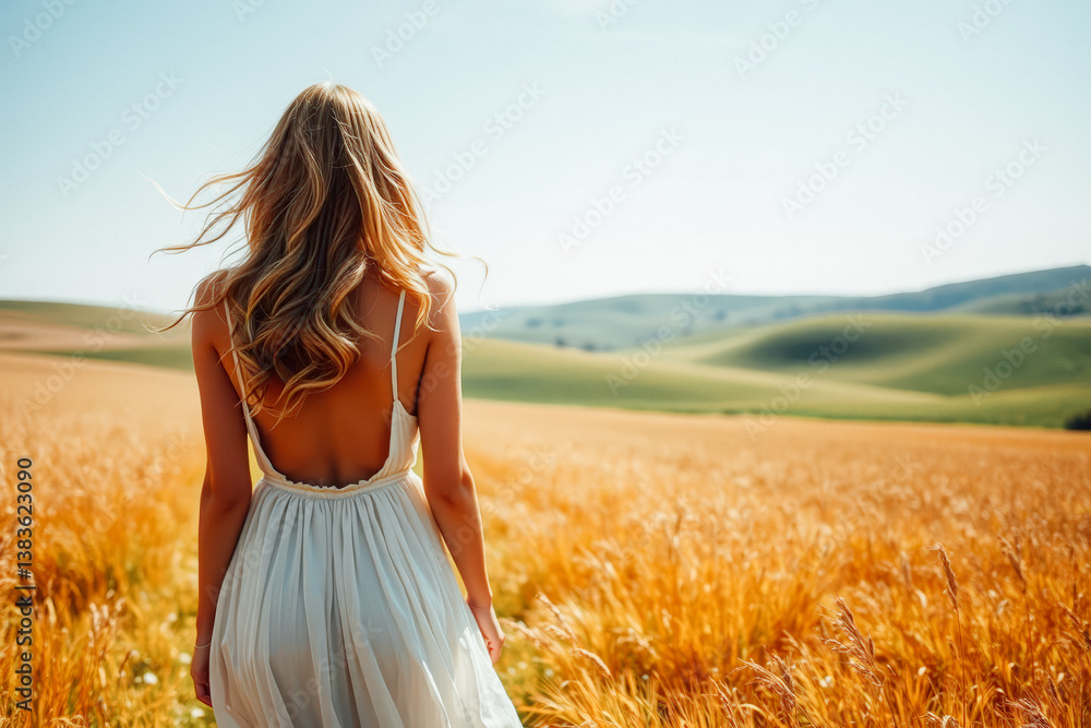 Woman in Wheat Field Woman in Wheat Field