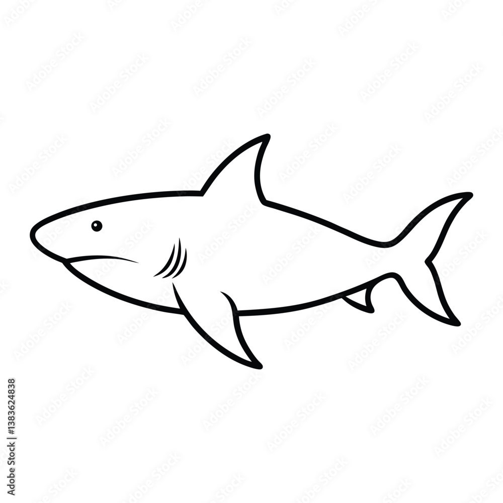 Fototapeta premium shark vector illustration