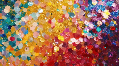 Multicolored glitter texture; vibrant, sparkly, festive background