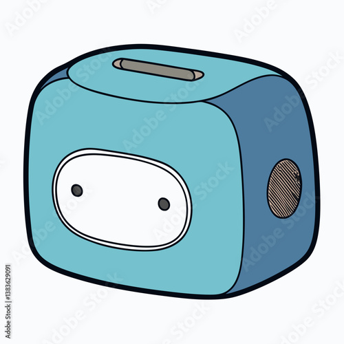 vector illustration of a toaster