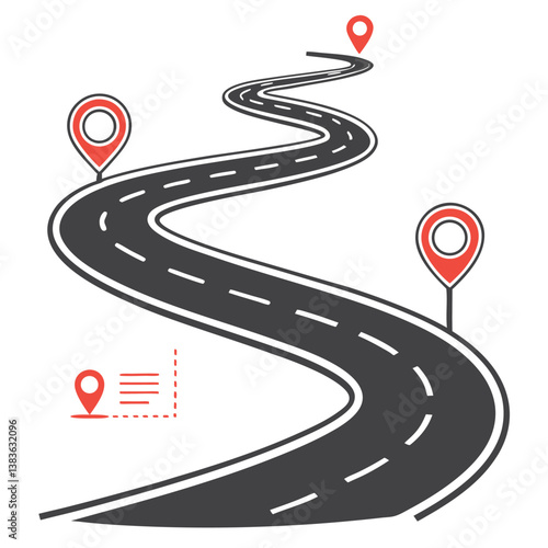 Roadmap and Milestone Icons – Path, Journey, and Business Strategy Visualization

