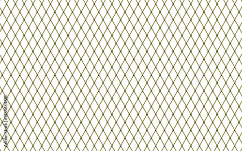 Obraz na płótnie Golden square wire fence mesh. Wire mesh fence texture. Transparent background, PNG w salonie