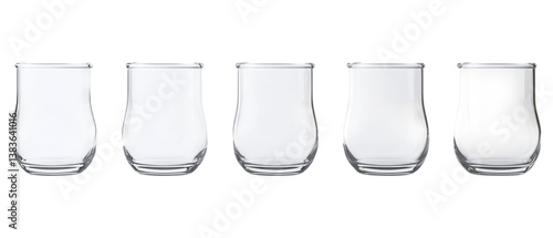 Pack of 3D Beaker set Against Transparent Background for Scientific Illustration, Lab Equipment Design, or Educational Graphics photo
