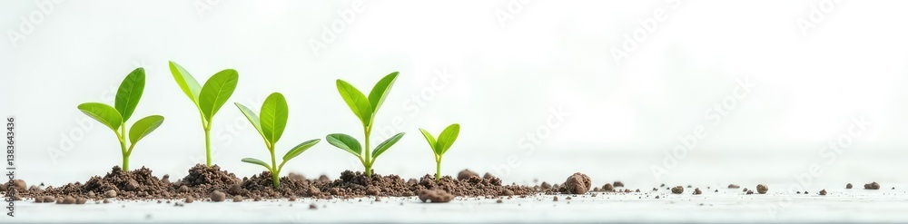 Sprouting green branches on a crisp white background, wood, white Sprouting green branches on a crisp white background, wood, white